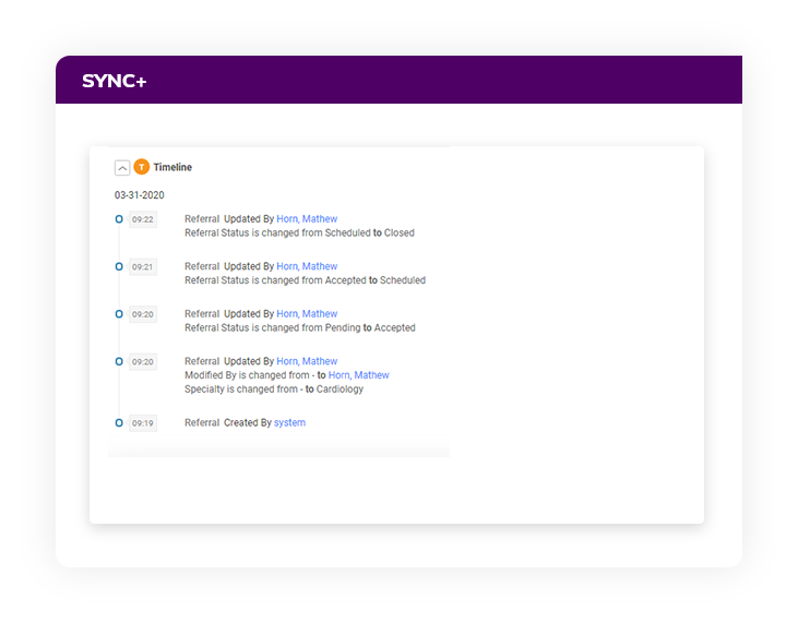 Real-Time-Tracking-Timeline-View with HealthViewX referral+