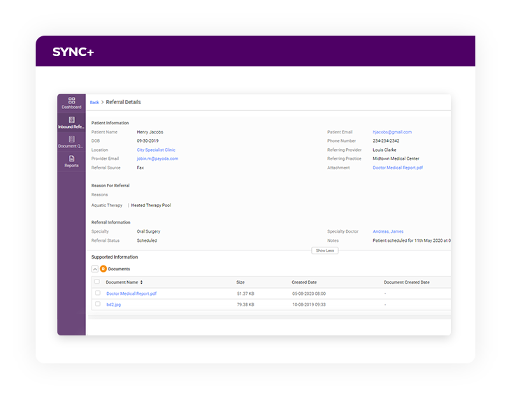 processing inbound patient referrals with HealthViewX referral plus